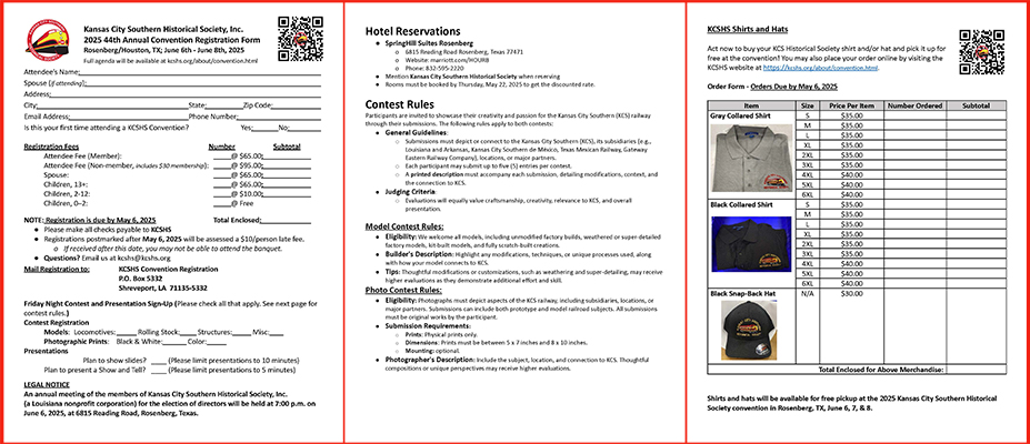 KCSHS 2025 Convention Registration Form